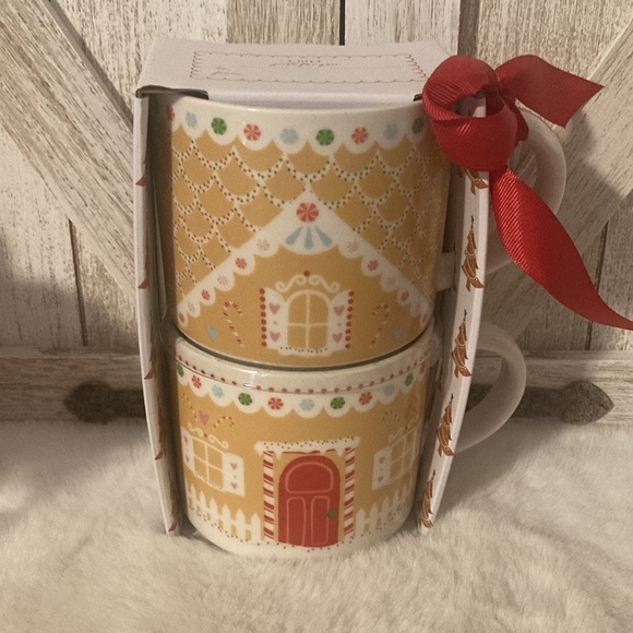 Elum Gingerbread House Stacking Mugs - Picture 2 of 5